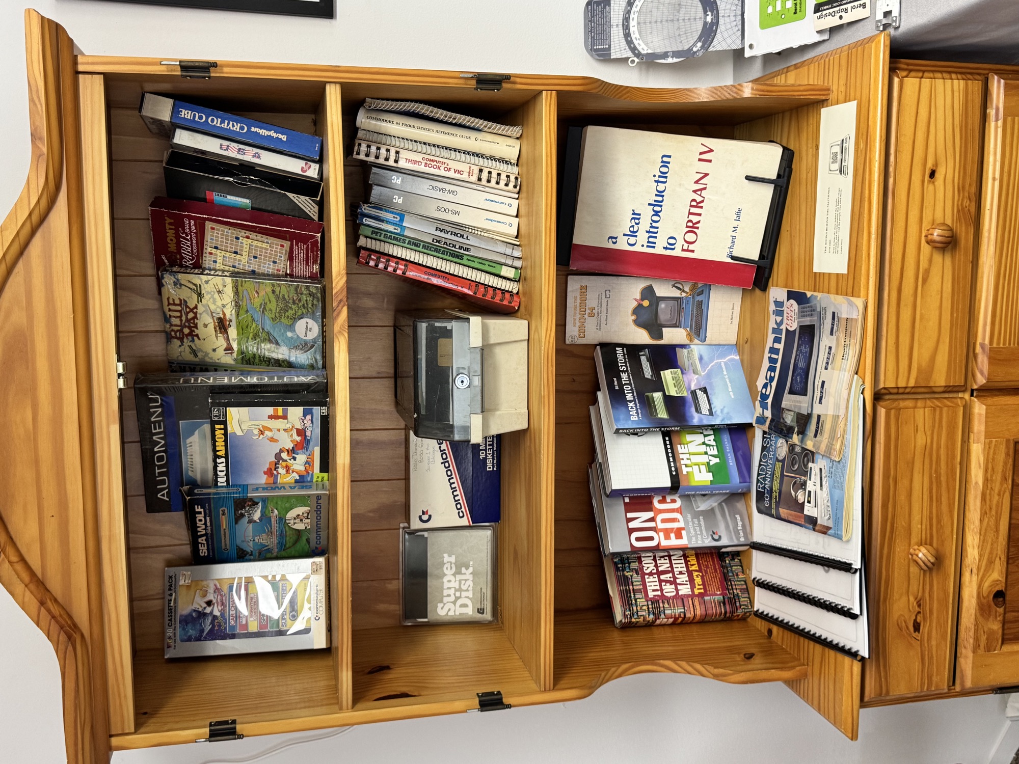 Books Behind the Machines display